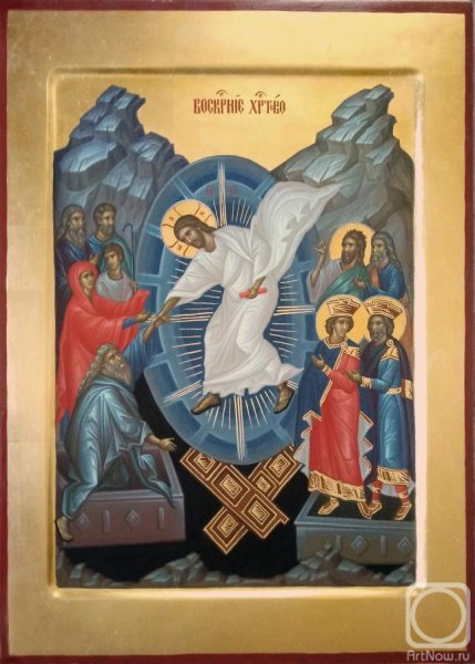 Воскресение Христово икона финифть