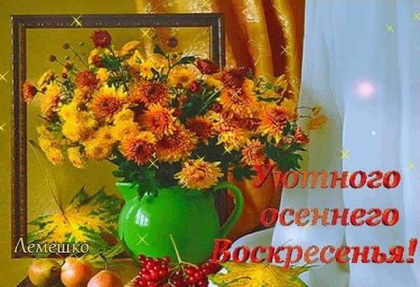С добрым осенним воскресным утром