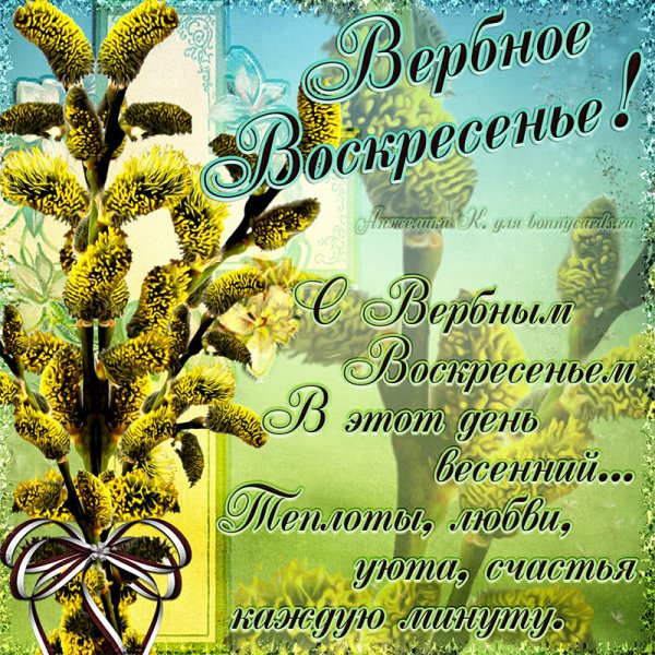 Открытки с вербой