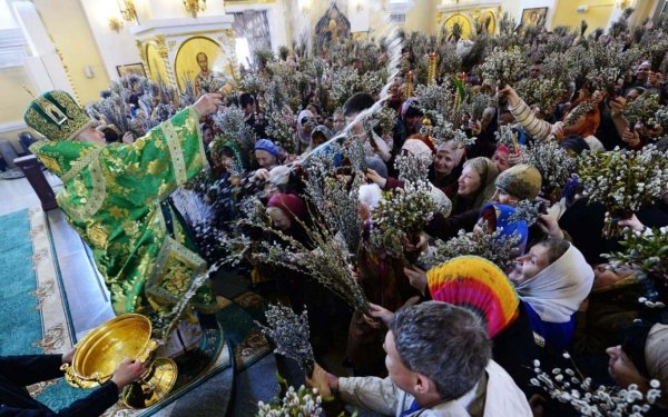 Сретенский монастырь Вербное воскресенье