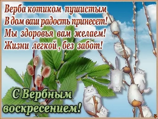 С наступающим Вербным воскресеньем