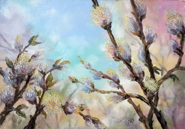 Художник Никонов Владимир Верба цветет