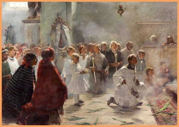 Художник Серафима Блонская "Вербное воскресенье"