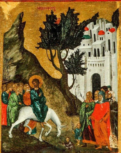 Иконы вход Господень в Иерусалим Вербное воскресенье