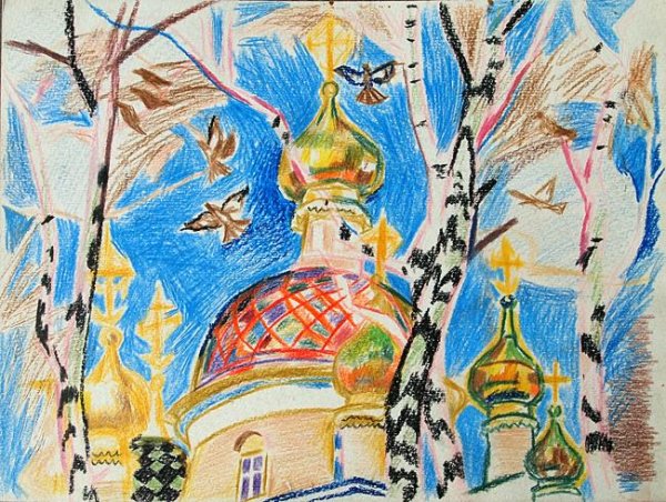 Рисование ветка вербы