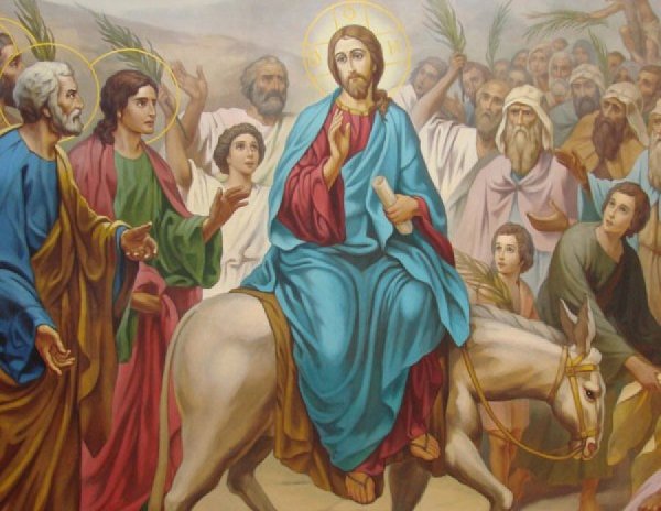 Въезд Иисуса Христа в Иерусалим ослик