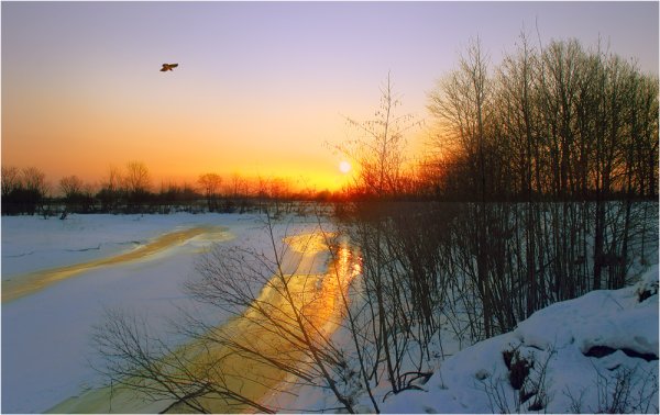 Природа вечер март