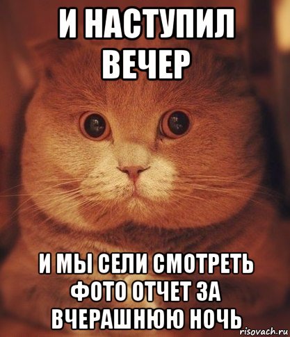 Вот и вечер наступил