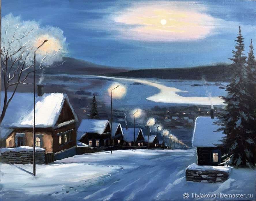 Был долгий зимний вечер. Бунина помню долгий зимний вечер. Зимняя ночь в деревне живопись. Зимний вечер живопись. Картина зимний вечер в деревне.