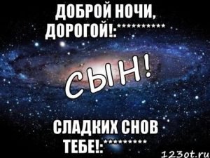 Спокойной ночи сынок