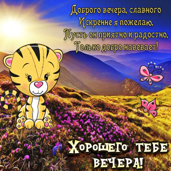 Поздравление с добрым вечером