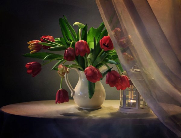 Картинка добрый вечер тюльпаны (32 фото)