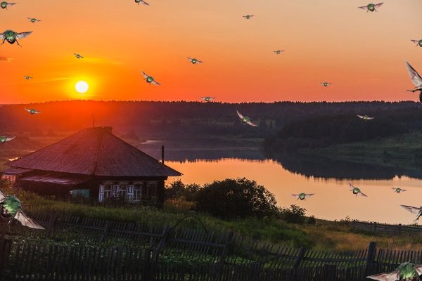 Закат в деревне