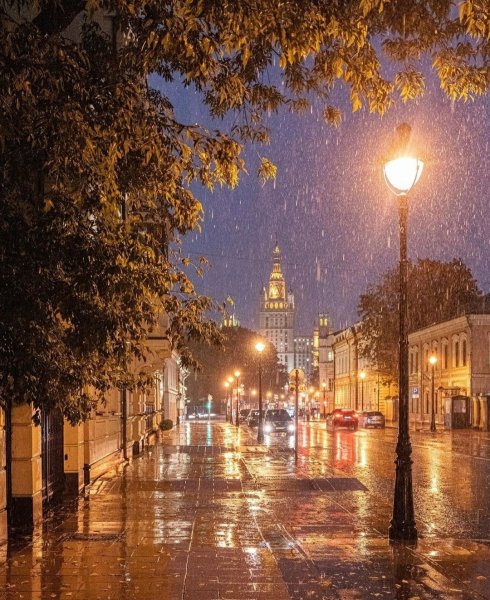 Дождливая Москва