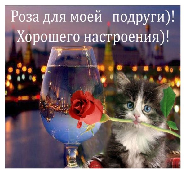 Открытка хорошего вечера и настроения