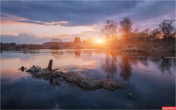 Апрельский вечер пейзаж
