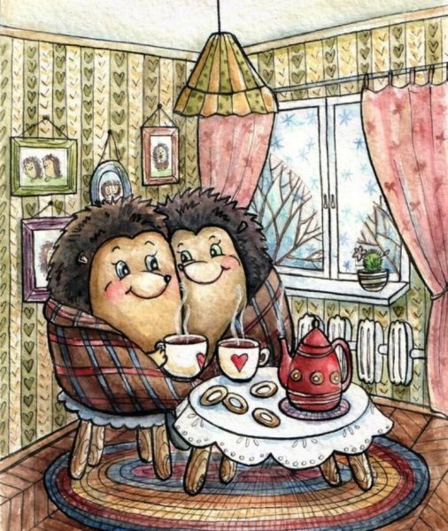 Милые и уютные семейные иллюстрации