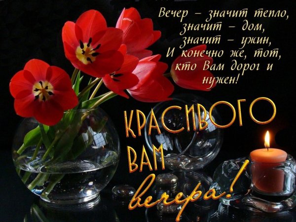 Красивые поздравления с добрым вечером