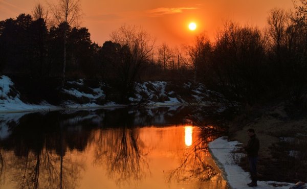 Весна вечер природа