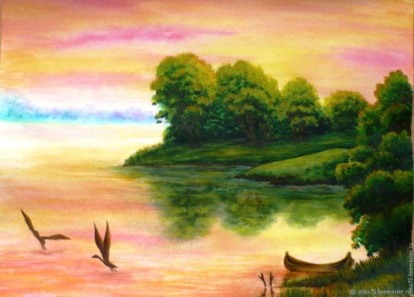 Картина на тему летний вечер
