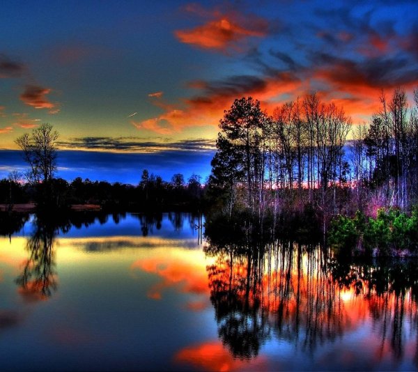 Красивые вечерние природные обои на телефон