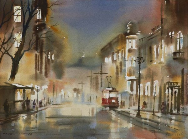 Пейзаж в пастельных тонах