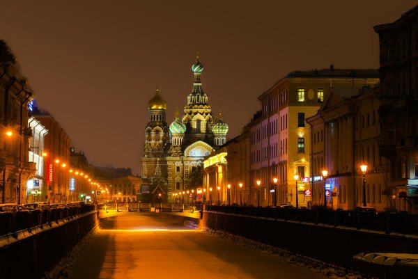 Ночная Москва осенью