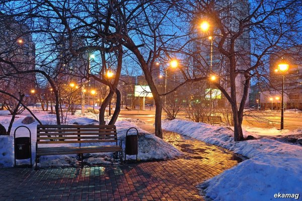 Ночной Екатеринбург парк