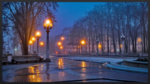 Минск зима ночь