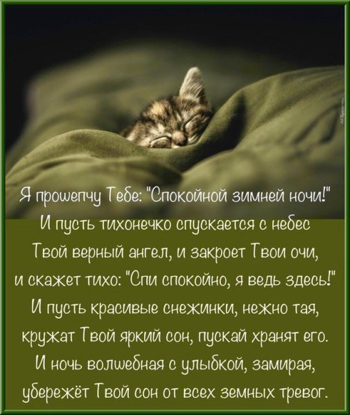 Пожелания спокойной ночи