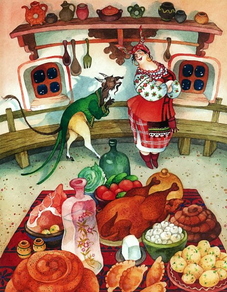 Ольга Ионайтис иллюстрации ночь перед Рождеством