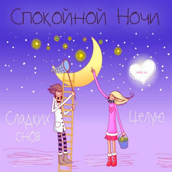 Спокойной ночи картинки романтические для девушки