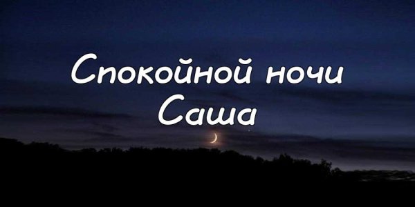 Спокойной ночи Саша