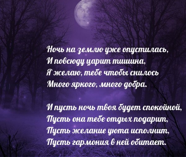 Красивые стихи на ночь мужчине