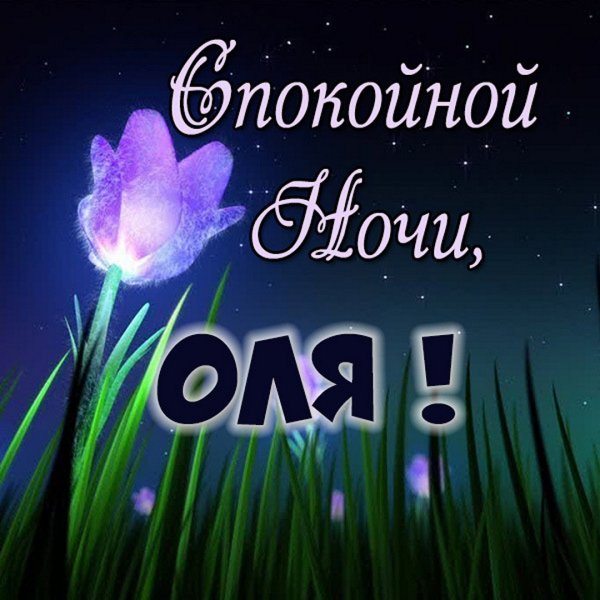 Спокойной ночи милая Оля