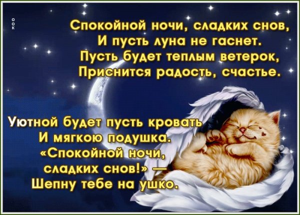 Спокойной ночи пусть тебе приснится