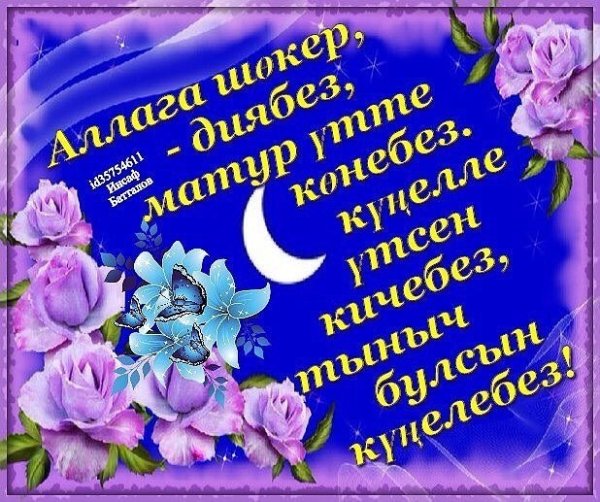 Красивые картинки на татарском языке спокойной ночи (49 фото)