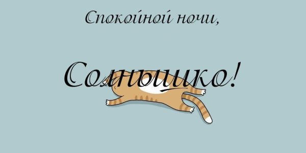 Спокойной ночи солнышко сладких снов