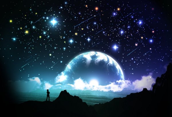 Спокойной ночи звездное небо картинки (49 фото)