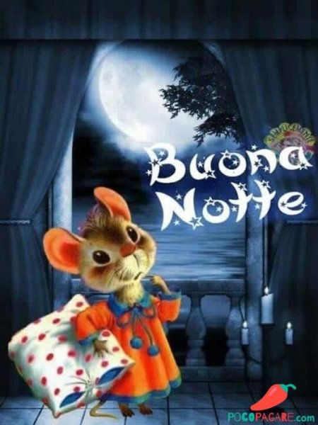 Доброй ночи на итальянском открытки