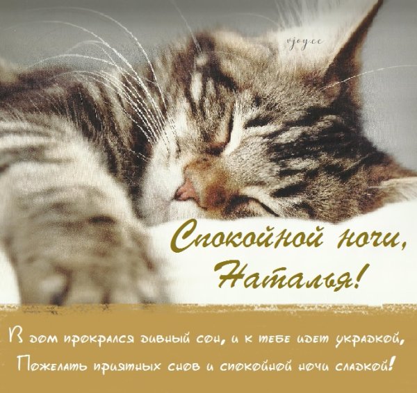 Спокойной н ночи Наташа