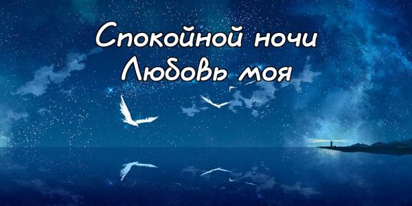 Спокойной ночи любовь моя