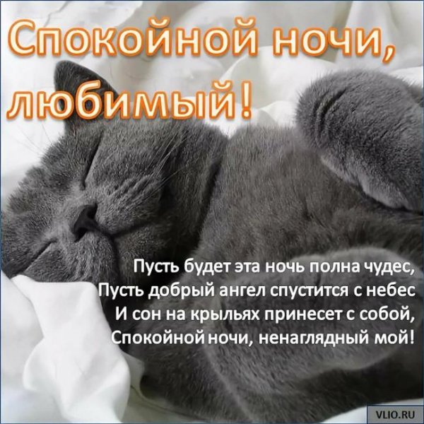 Спокойной ночи мужчине любимому