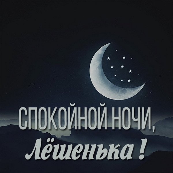 Спокойнойночки Лешенька