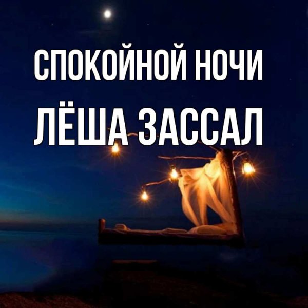 Спокойной ночи любимый Лешенька