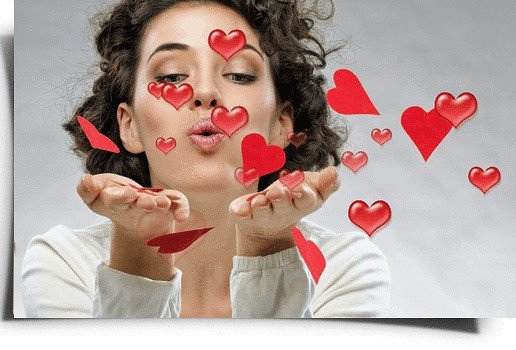 Красивый воздушный поцелуй