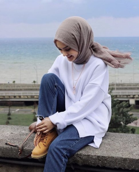 Мусульманка осенью