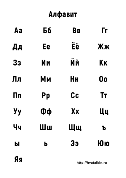 Русский алфавит картинки