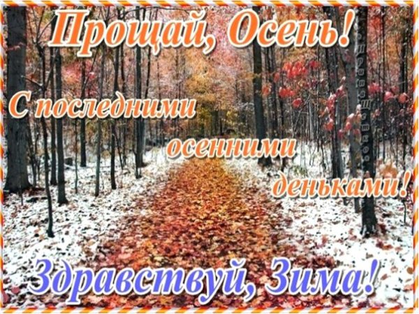 Прощай осень