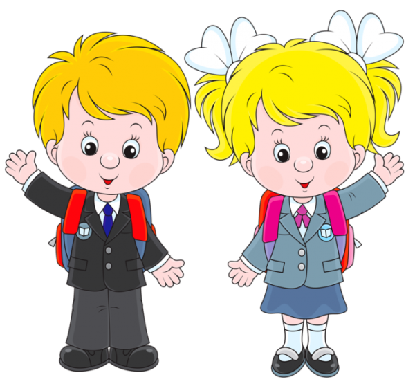 Мультяшные дети с книгами